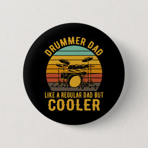 Badge Rond 5 Cm Papa batteur comme un papa normal mais plus cool