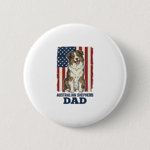 Badge Rond 5 Cm Papa Berger Australien Patriotique Vecteur Vintage