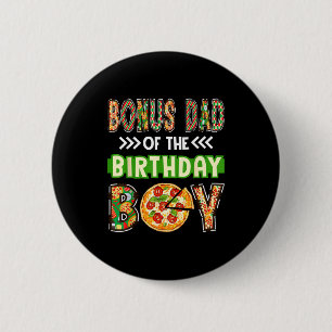 Badge Rond 5 Cm Papa bonus de l'anniversaire du garçon amateur de