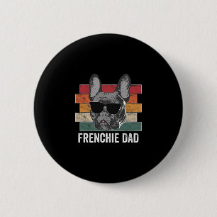 Badge Rond 5 Cm Papa Bouledogue Français Vêtements Rétro Pour Homm
