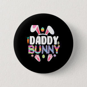 Badge Rond 5 Cm Papa Bunny Famille Correspondant Pâques Oreilles B
