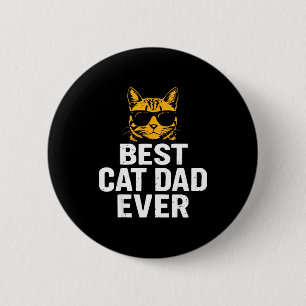 Badge Rond 5 Cm Papa Chat à vie Vintage Drôle Papa Chat Fête des P