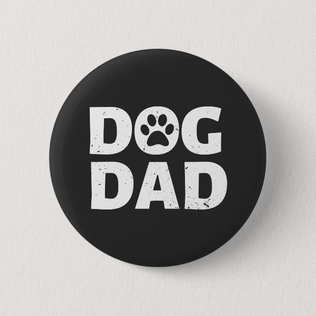Badge Rond 5 Cm Papa Chien (Devant)