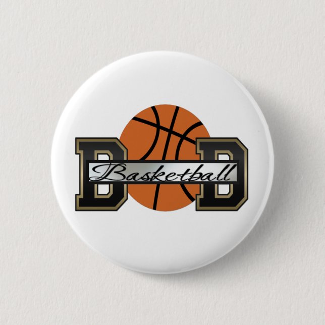 Badge Rond 5 Cm Papa de basket-ball (Devant)