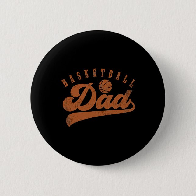 Badge Rond 5 Cm Papa de basket-ball (Devant)