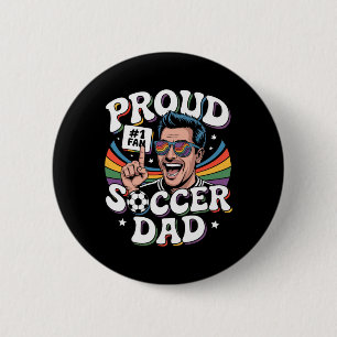 Badge Rond 5 Cm Papa de foot fier Fan joyeux pour les papas _3