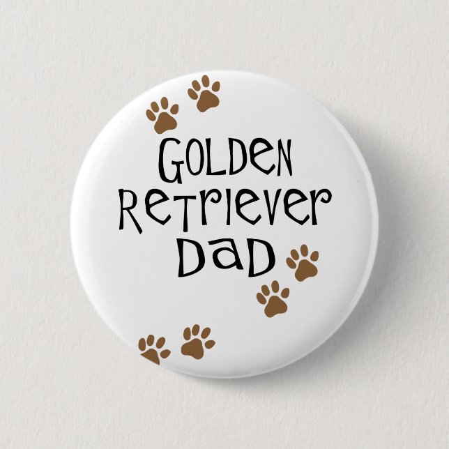 Badge Rond 5 Cm Papa de golden retriever (Devant)