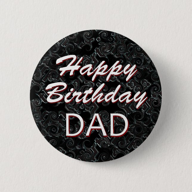 Badge Rond 5 Cm PAPA de joyeux anniversaire (Devant)