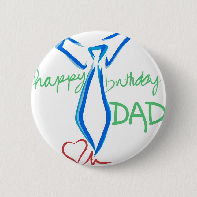Badge Rond 5 Cm papa de joyeux anniversaire (Devant)