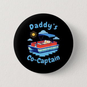 Badge Rond 5 Cm Papa de la plaisance copilote bateau ponton enfant