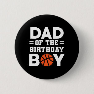Badge Rond 5 Cm Papa De L'Anniversaire Boy Basketball Coach Basket