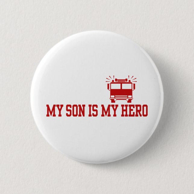 Badge Rond 5 Cm Papa de maman du pompier (Devant)
