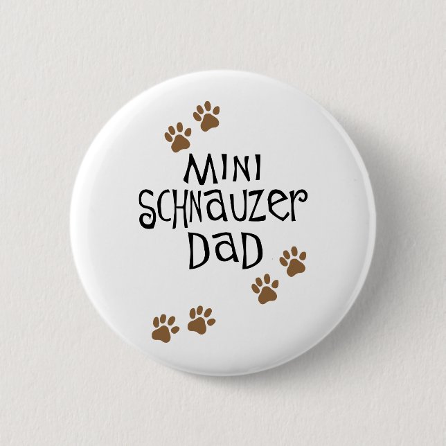 Badge Rond 5 Cm Papa de Schnauzer miniature (Devant)