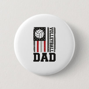 Badge Rond 5 Cm Papa de volley Drapeau américain Gravure vintage D