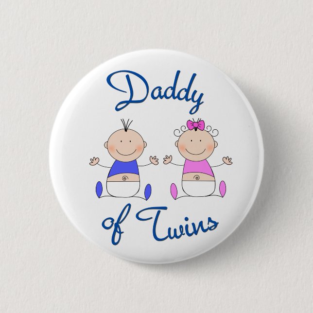 Badge Rond 5 Cm Papa des jumeaux (Devant)