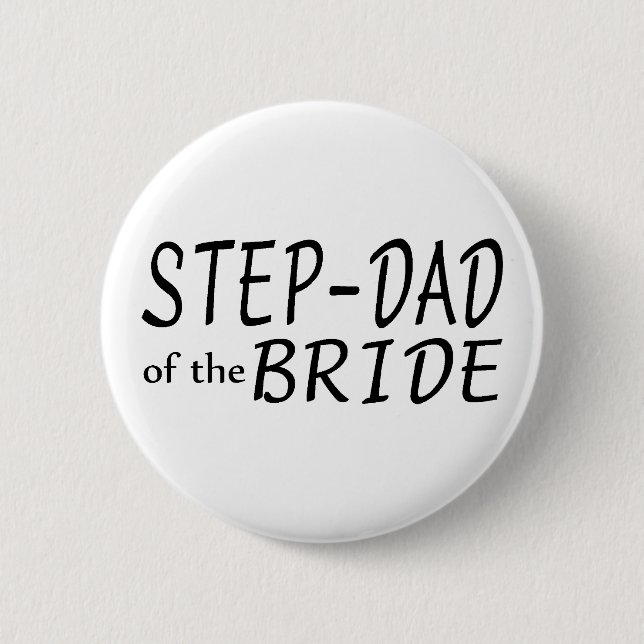 Badge Rond 5 Cm Papa d'étape de la jeune mariée (Devant)
