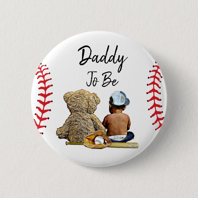 Badge Rond 5 Cm Papa doit être d'un bouton de Baby shower Lil Slug (Devant)