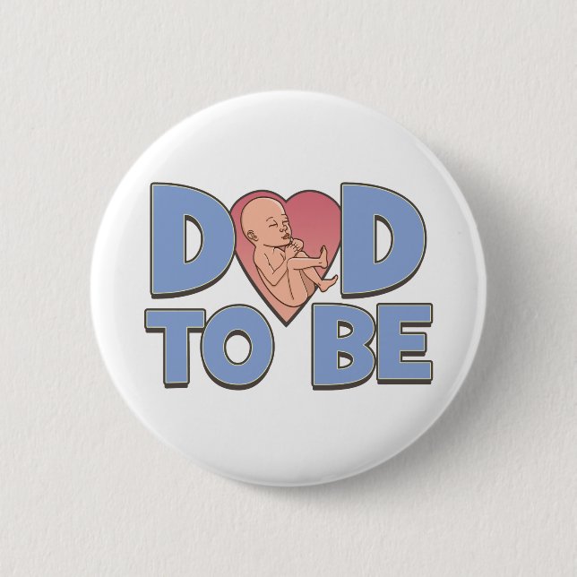 Badge Rond 5 Cm Papa doit être maternité (Devant)