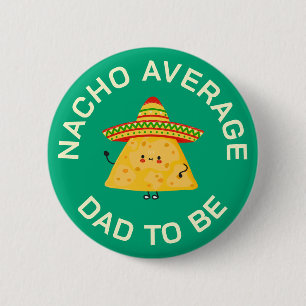 Badge Rond 5 Cm Papa Drôle Pun Personnalisé Fête de Bébé