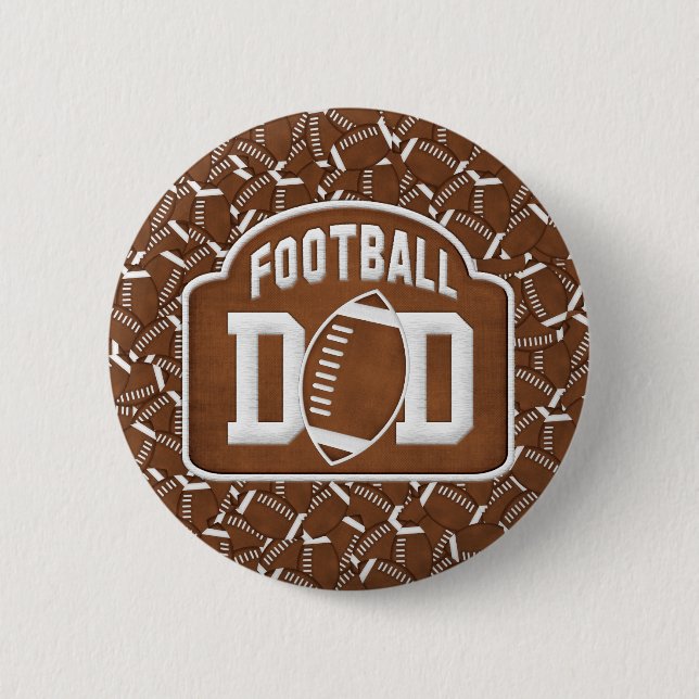 Badge Rond 5 Cm Papa du football (Devant)