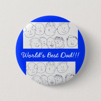Badge Rond 5 Cm Papa du monde de bouton/goupille le meilleur ! ! !