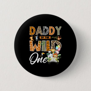 Badge Rond 5 Cm Papa du petit sauvageon 1er anniversaire garçon sa