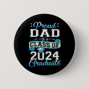 Badge Rond 5 Cm Papa D'Un Cl De 2024 Diplômé Funny Senior 2024