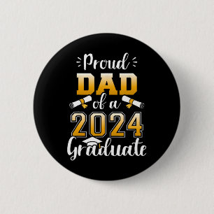 Badge Rond 5 Cm Papa D'Un Cl De 2024 Diplômé Supérieur Diplômé 202