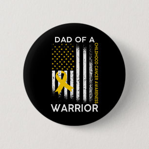 Badge Rond 5 Cm Papa d'un guerrier Ruban de sensibilisation au can
