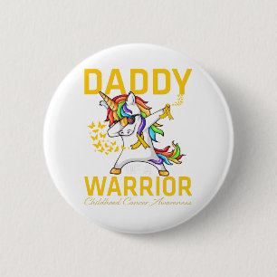 Badge Rond 5 Cm Papa D'Un Guerrier Sensibilisation Au Cancer Chez