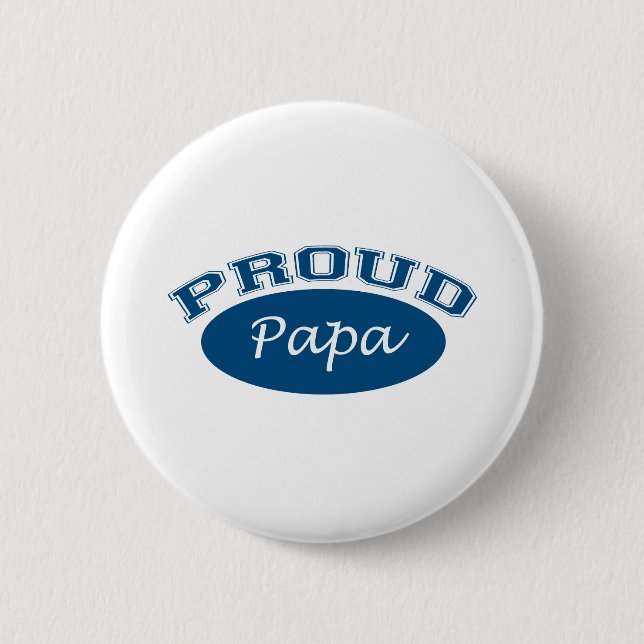 Badge Rond 5 Cm Papa fier (bleu) (Devant)