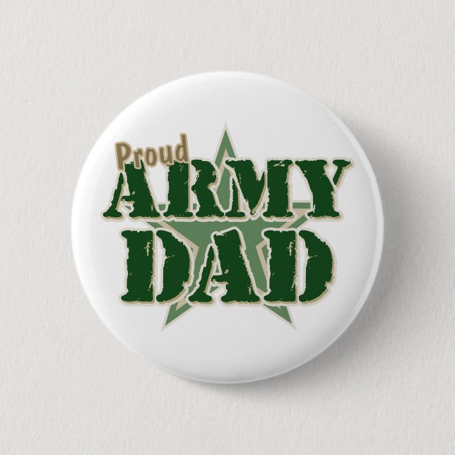 Badge Rond 5 Cm Papa fier d'armée (Devant)