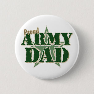 Badge Rond 5 Cm Papa fier d'armée