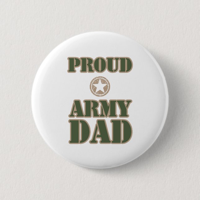 Badge Rond 5 Cm Papa fier d'armée (Devant)