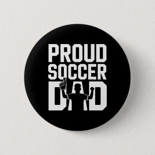 Badge Rond 5 Cm Papa fier de footballeur Supporter joyeux pour pap