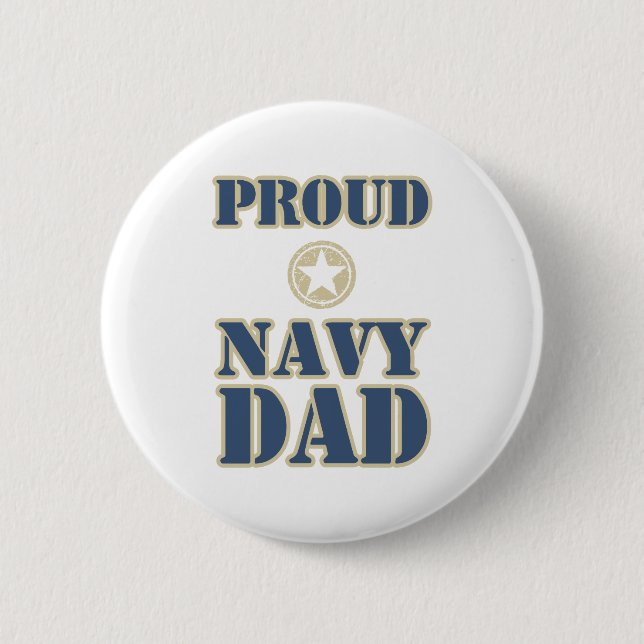Badge Rond 5 Cm Papa fier de marine (Devant)