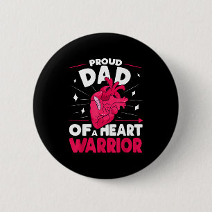 Badge Rond 5 Cm Papa fier d'un guerrier du cœur Sensibilisation à