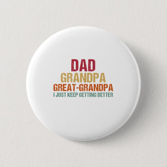 Badge Rond 5 Cm Papa grand-père grande Fête des pères grand-père (Devant)