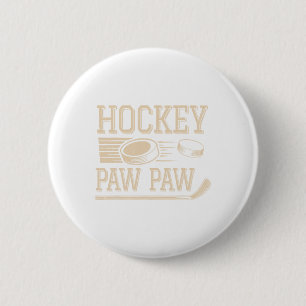 Badge Rond 5 Cm Papa hockey - Joueur de hockey Rétro Vintage