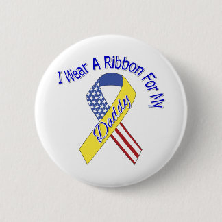 Badge Rond 5 Cm Papa - je porte un patriotique militaire de ruban