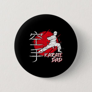 Badge Rond 5 Cm Papa Karaté Police Japonaise Karaté Dojo Arts Mart