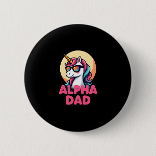 Badge Rond 5 Cm Papa licorne drôle Laufey hommes Fête des Pères No