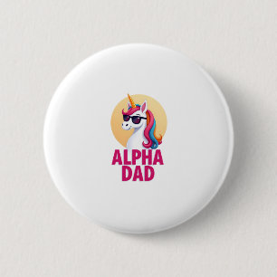 Badge Rond 5 Cm Papa licorne drôle Laufey hommes Fête des pères No