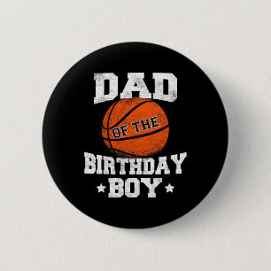Badge Rond 5 Cm Papa Of The Birthday Boy Bysketbyll Père Daddy Fu