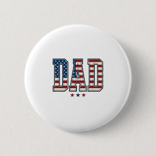 Badge Rond 5 Cm Papa patriote Drapeau américain Design vectoriel v