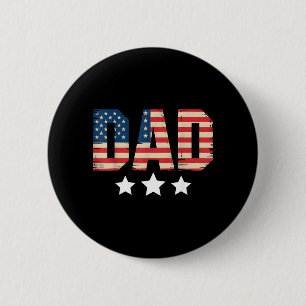 Badge Rond 5 Cm Papa patriotique Usa Fête des pères Drapeau améric