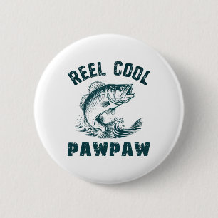 Badge Rond 5 Cm Papa Pawpaw de pêche super cool de style vintage