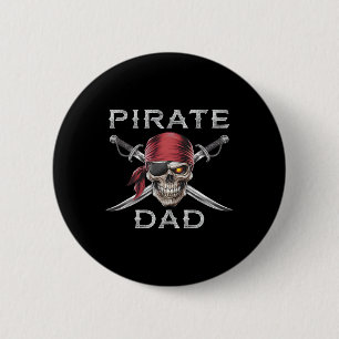 Badge Rond 5 Cm Papa Pirate
