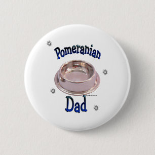 Badge Rond 5 Cm Papa Poméranien - Bouton