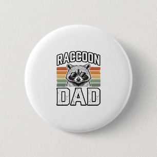 Badge Rond 5 Cm Papa Raton Laveur Gravure Vintage Design Vectoriel